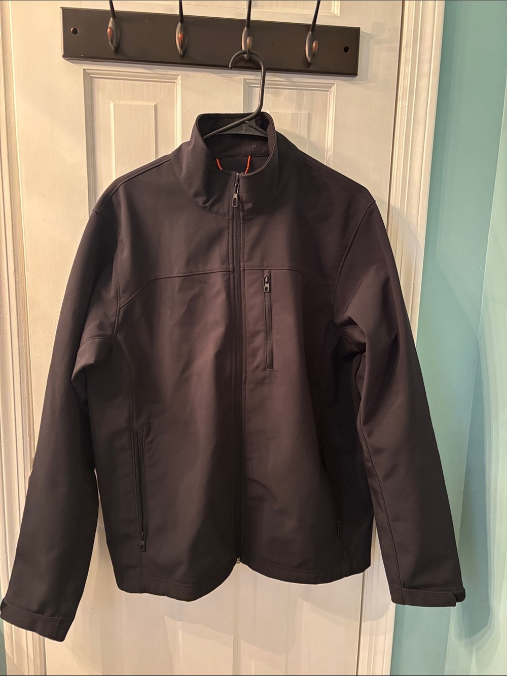 Hawke & Co Men's Dark Black Soft-Shell Zip Jacket